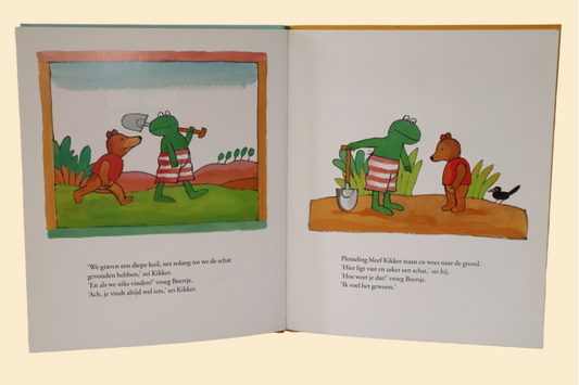 Kikker vindt een schat – voorbeeldpagina uit het prentenboek