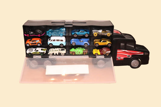 Speelgoed Autotransporter met 24 Auto’s – Transporttruck en Opbergkoffer