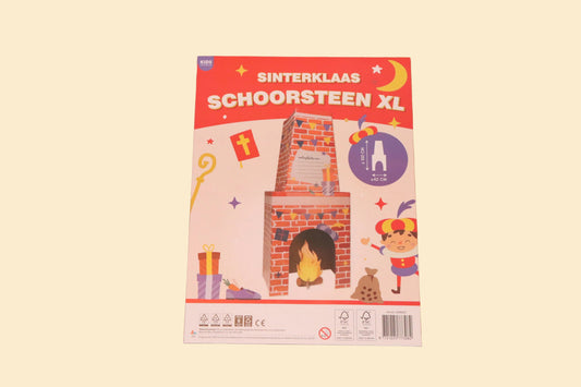 Kartonnen Sinterklaas Schoorsteen XL – Decoratieve openhaard voor het schoenzetten