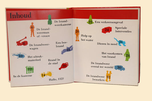 Binnenkant van Kijk om je heen! De brandweer met informatie over de brandweer