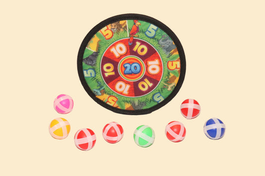 Klittenband Dartbord voor Kinderen met Jungledieren – 18 cm