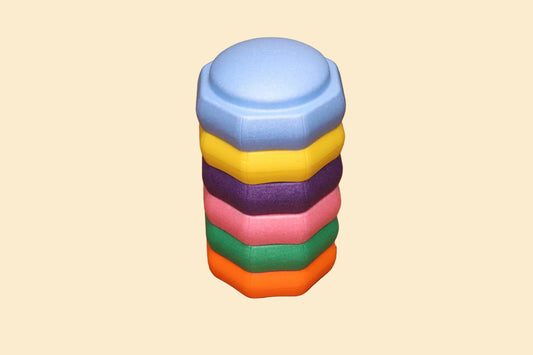 Balanceerstenen 6-delige Regenboogset – Stapelstenen voor Actief Spel