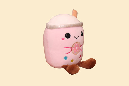 Bubble Tea Boba Knuffel met Donut – 30 cm