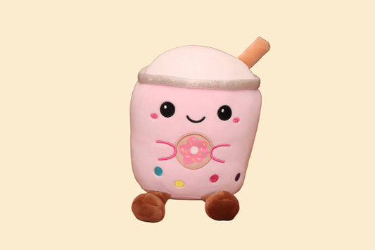 Bubble Tea Boba Knuffel met Donut – 30 cm