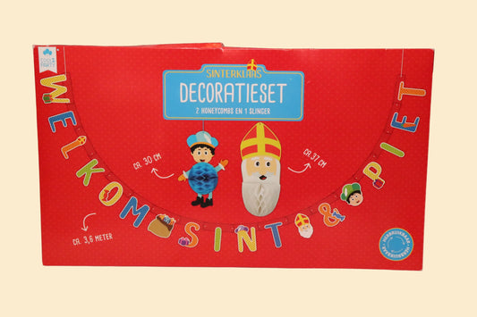 Cool2Party Sinterklaas Decoratieset – Slinger en honeycombs