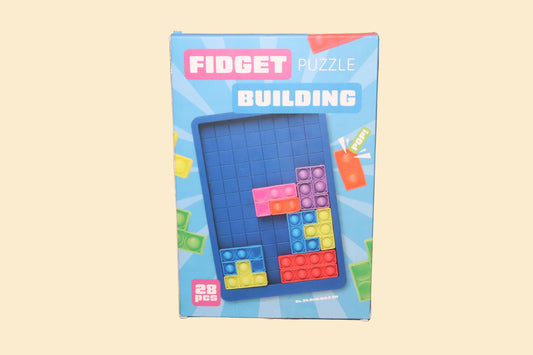 Fidget Puzzle Building – Sensorische Tetris Puzzel met Pop-it Bubbels