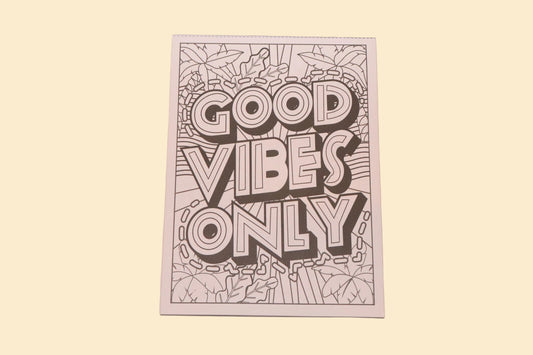 Good Vibes Only – Inspirerend Kleurboek voor Volwassenen, A4-formaat