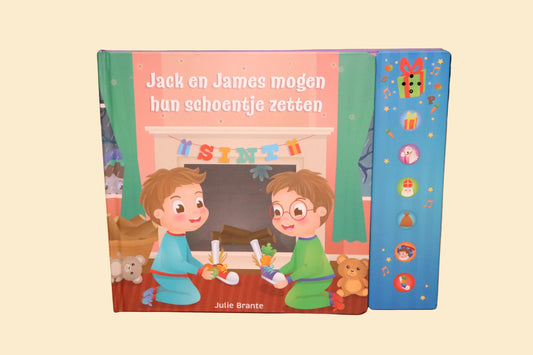 Jack en James mogen hun schoentje zetten – interactief geluidenboek met 6 geluidenknoppen (3+)