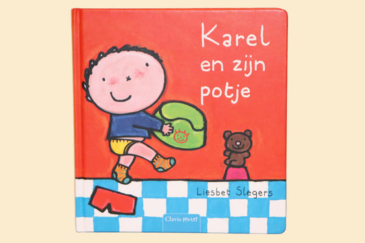 Voorkant van het prentenboek Karel en zijn potje van Liesbet Slegers