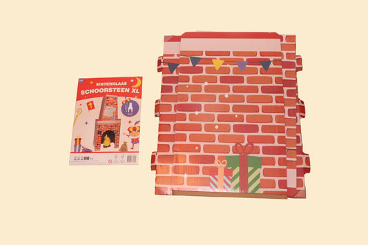 Kartonnen Sinterklaas Schoorsteen XL – Decoratieve openhaard voor het schoenzetten