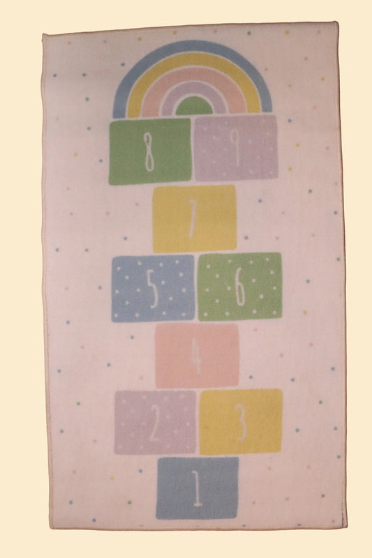 Livarno Home Speelkleed Hinkelbaan – Pastel & Regenboog | 70 × 120 cm