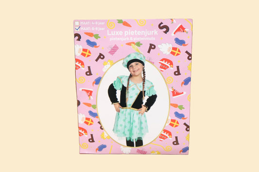 Luxe Pietenjurk met Pietenmuts – Groen met Sterren | Maat 6-8 jaar