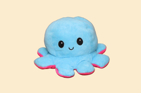 Omkeerbare Octopus Knuffel – Blij & Boos – 8 cm