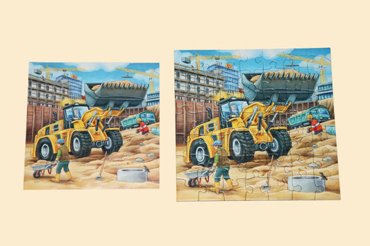 Ravensburger Grote Bouwvoertuigen – drie puzzels van 49 stukjes