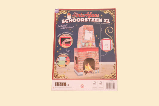 Sinterklaas Schoorsteen XL met Aftelkalender – Kartonnen decoratiehaard 100 × 46 cm