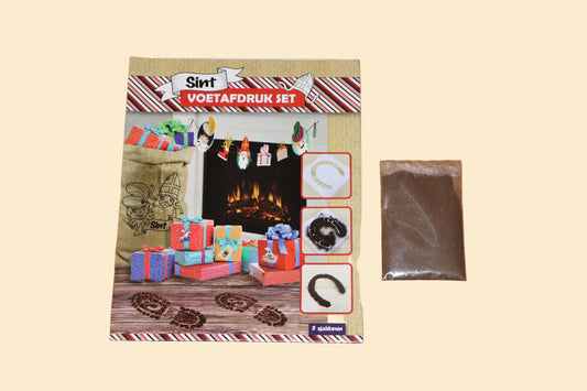 Sinterklaas Voetafdruk Set – 3 Sjablonen met Decoratief Zand